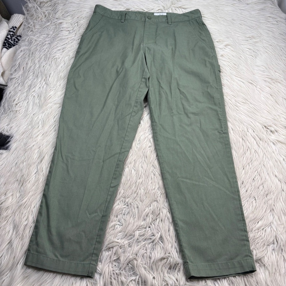 Adidas Men's Tagged 33 x 30 Green Adicross Golf Pants Preppy Chino
